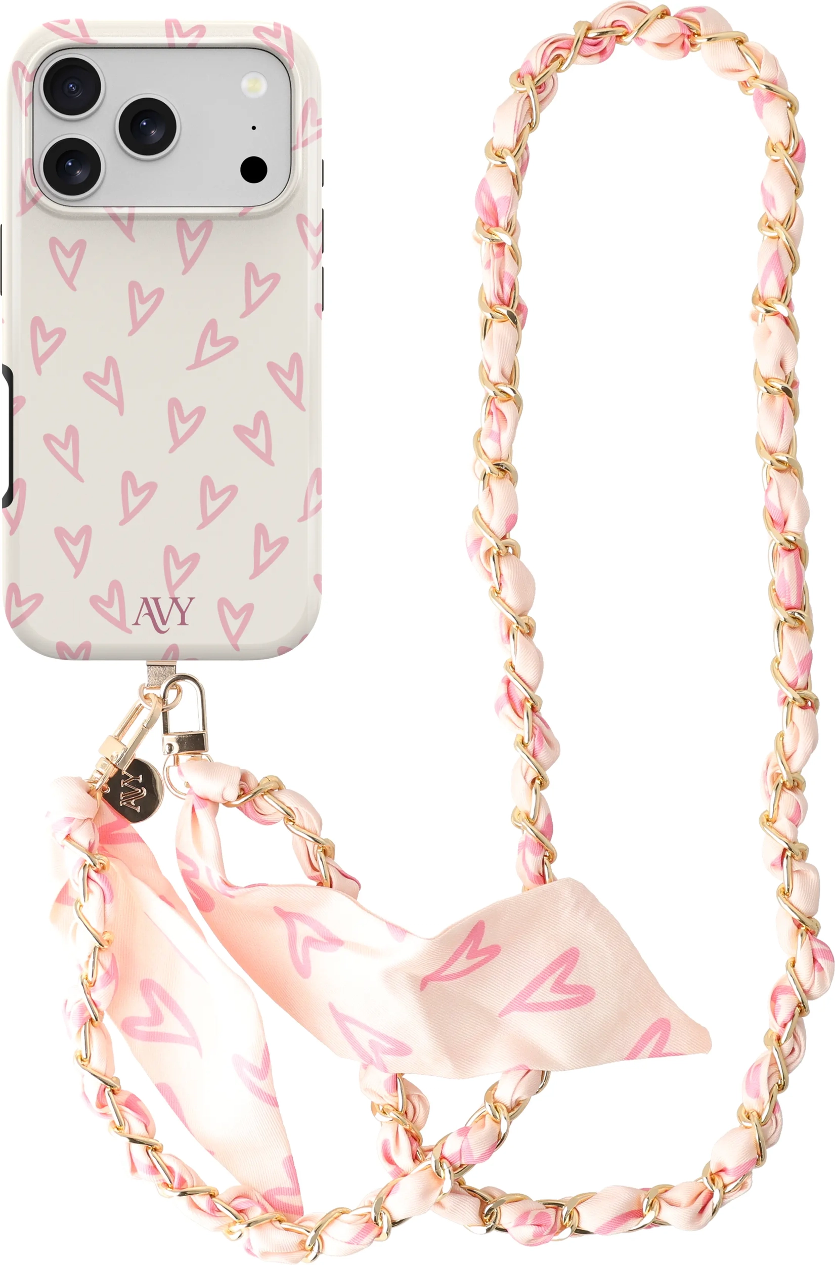 AVY Apple iPhone 17 Pro MagSafe Hoesje met Koord (120CM) Cupid Blush afbeelding 1
