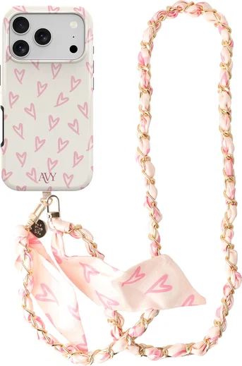 AVY Apple iPhone 17 Pro MagSafe Hoesje met Koord (120CM) Cupid Blush afbeelding 1
