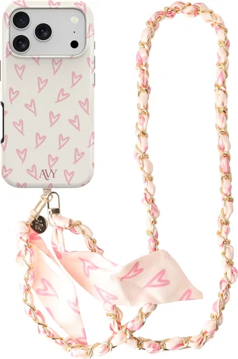 AVY Apple iPhone 17 Pro Max MagSafe Hoesje met Koord (120CM) Cupid Blush afbeelding 1
