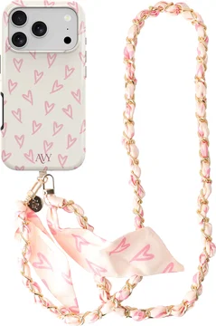 AVY Apple iPhone 17 Pro Max MagSafe Hoesje met Koord (120CM) Cupid Blush