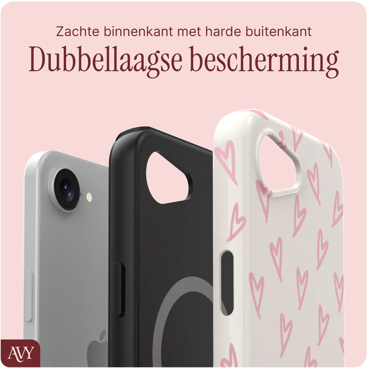AVY Apple iPhone 17e / 16e MagSafe Hoesje met Koord (120CM) Cupid Blush afbeelding 6