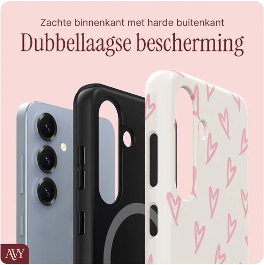AVY Samsung Galaxy S25 MagSafe Hoesje met Koord (120CM) Cupid Blush afbeelding 5