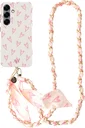 AVY Samsung Galaxy S25 MagSafe Hoesje met Koord (120CM) Cupid Blush