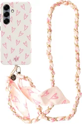 AVY Samsung Galaxy S25 MagSafe Hoesje met Koord (120CM) Cupid Blush afbeelding