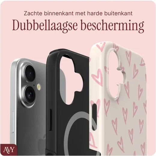 AVY Apple iPhone 16 MagSafe Hoesje met Koord (120CM) Cupid Blush afbeelding 5
