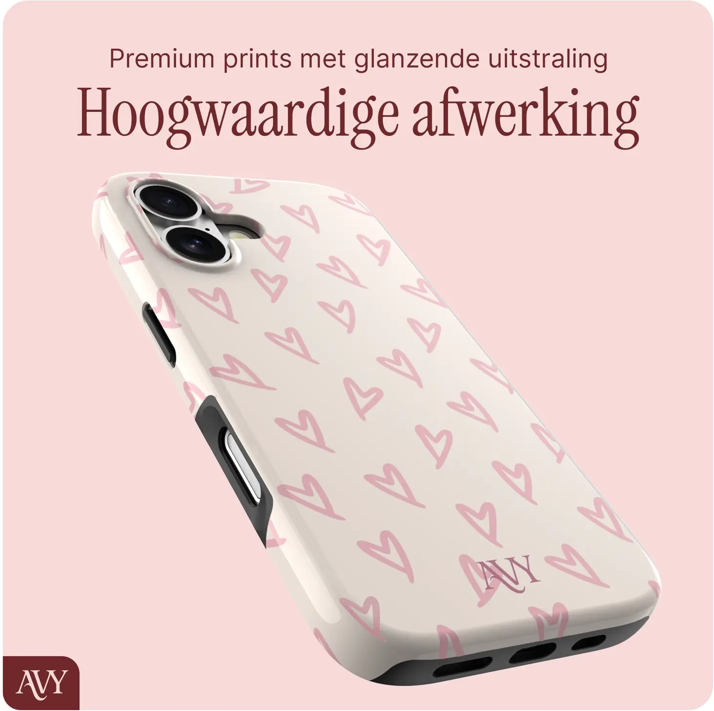 AVY Apple iPhone 16 MagSafe Hoesje met Koord (120CM) Cupid Blush afbeelding 6
