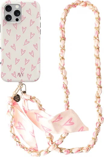 AVY Apple iPhone 16 Pro Max MagSafe Hoesje met Koord (120CM) Cupid Blush afbeelding 1