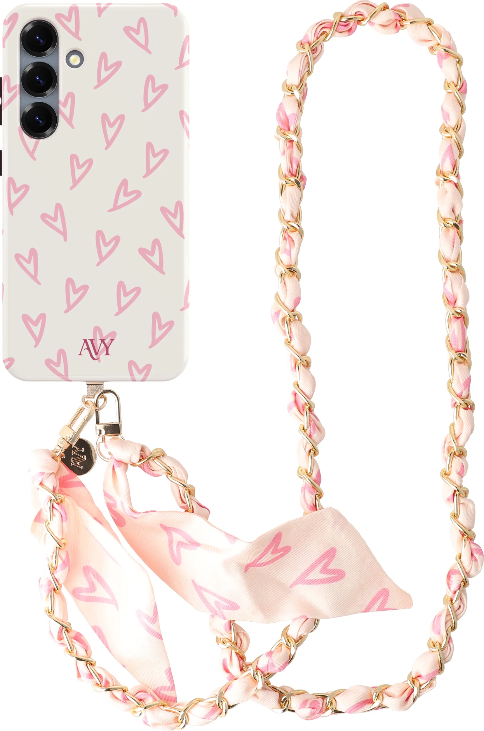 AVY Samsung Galaxy S24 Plus MagSafe Hoesje met Koord (120CM) Cupid Blush afbeelding 1