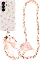 AVY Samsung Galaxy S24 Plus MagSafe Hoesje met Koord (120CM) Cupid Blush afbeelding