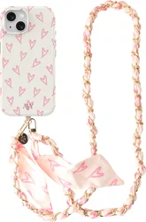AVY Apple iPhone 15 MagSafe Hoesje met Koord (120CM) Cupid Blush afbeelding