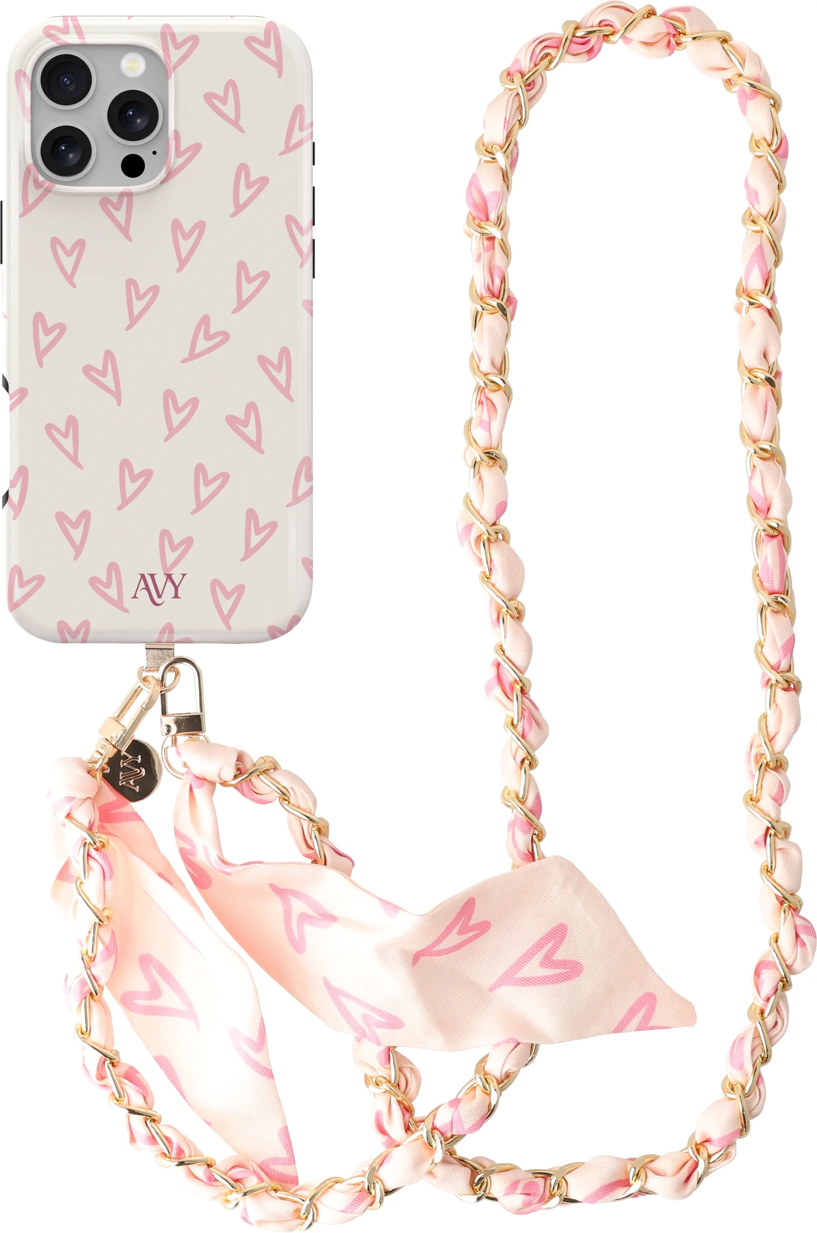 AVY Apple iPhone 14 Pro MagSafe Hoesje met Koord (120CM) Cupid Blush afbeelding 1