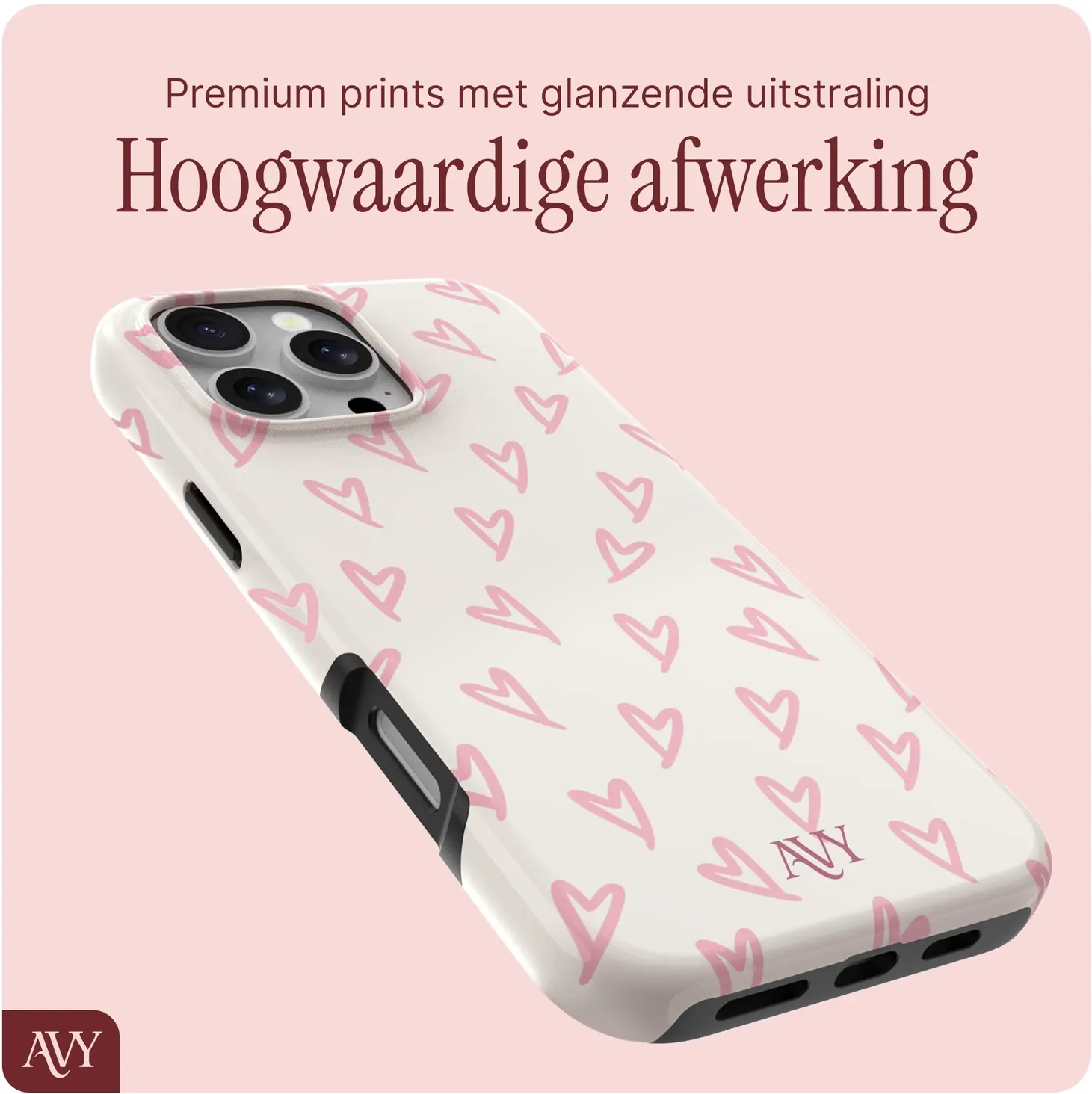AVY Apple iPhone 14 Pro Max MagSafe Hoesje met Koord (120CM) Cupid Blush afbeelding 6
