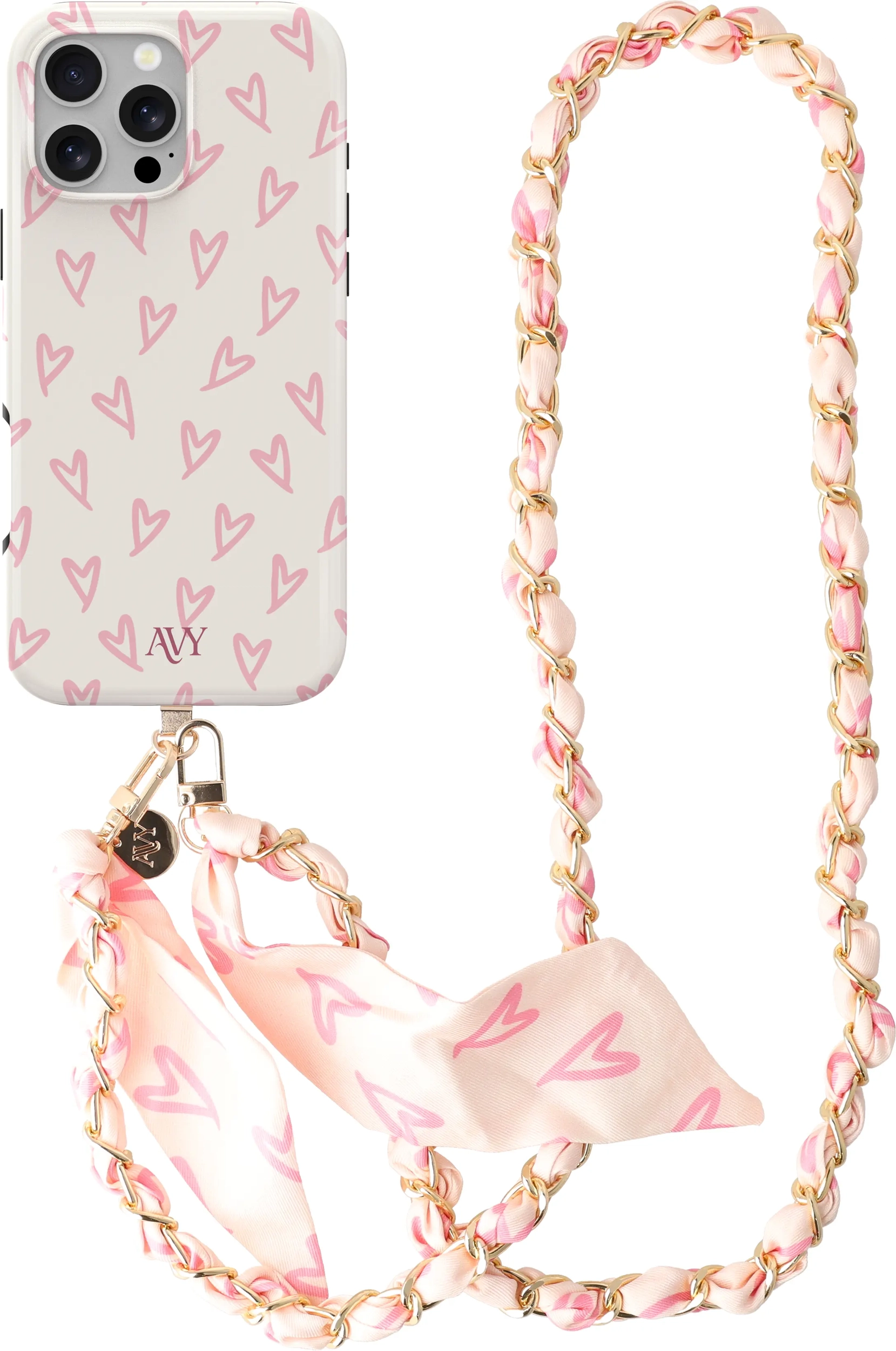 AVY Apple iPhone 14 Pro Max MagSafe Hoesje met Koord (120CM) Cupid Blush afbeelding 1