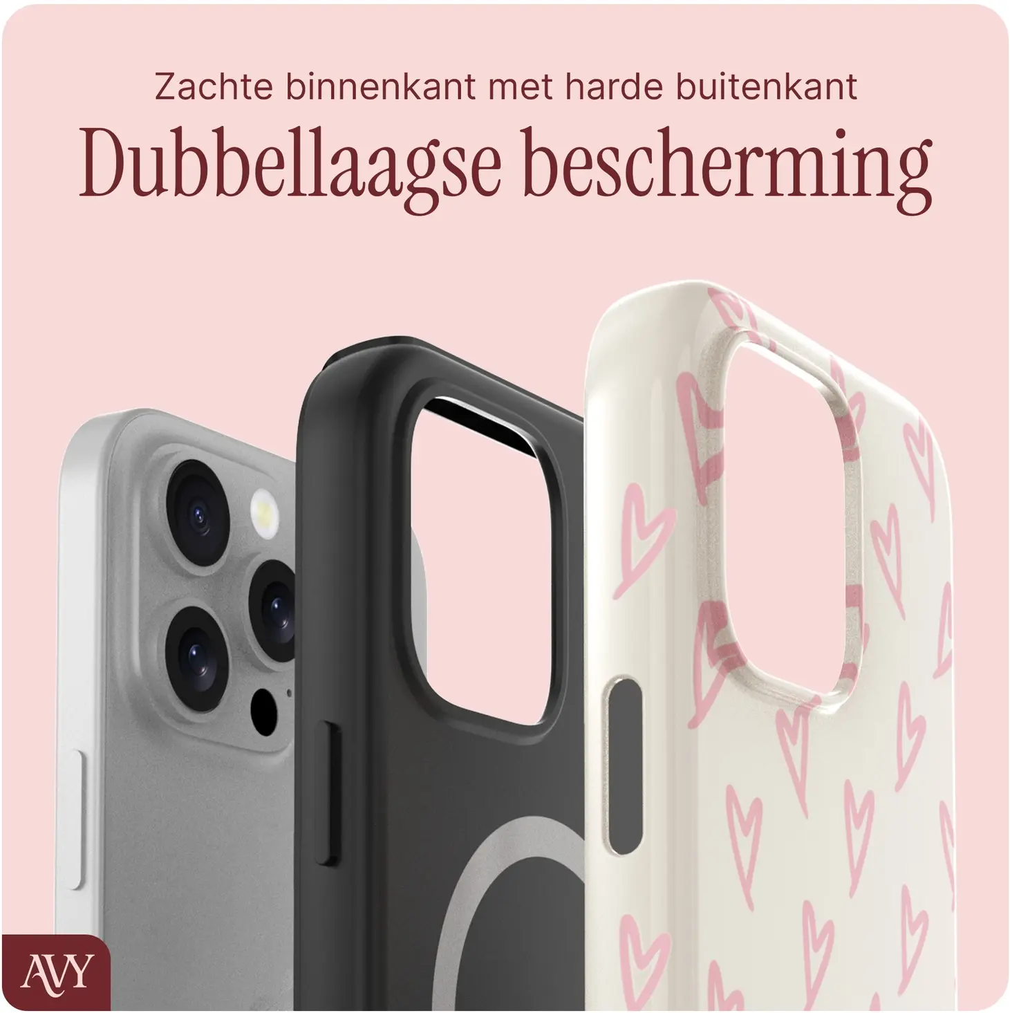 AVY Apple iPhone 13 Pro MagSafe Hoesje met Koord (120CM) Cupid Blush afbeelding 5