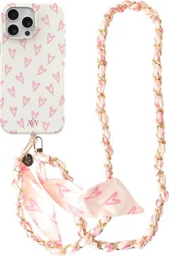 AVY Apple iPhone 13 Pro MagSafe Hoesje met Koord (120CM) Cupid Blush