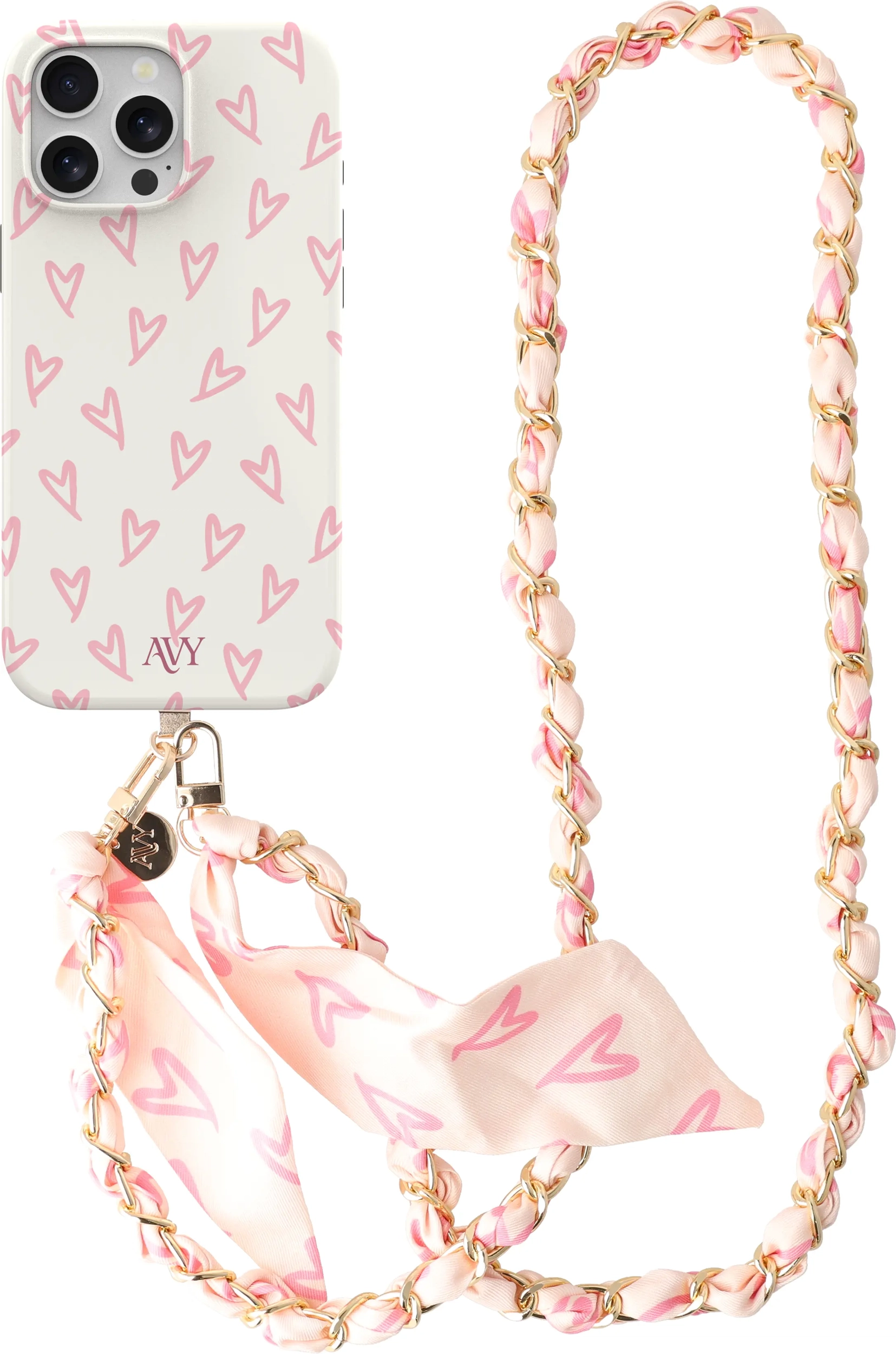 AVY Apple iPhone 13 Pro Max MagSafe Hoesje met Koord (120CM) Cupid Blush afbeelding 1