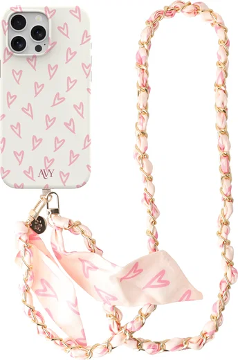 AVY Apple iPhone 13 Pro Max MagSafe Hoesje met Koord (120CM) Cupid Blush afbeelding 1