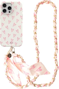 AVY Apple iPhone 13 Pro Max MagSafe Hoesje met Koord (120CM) Cupid Blush