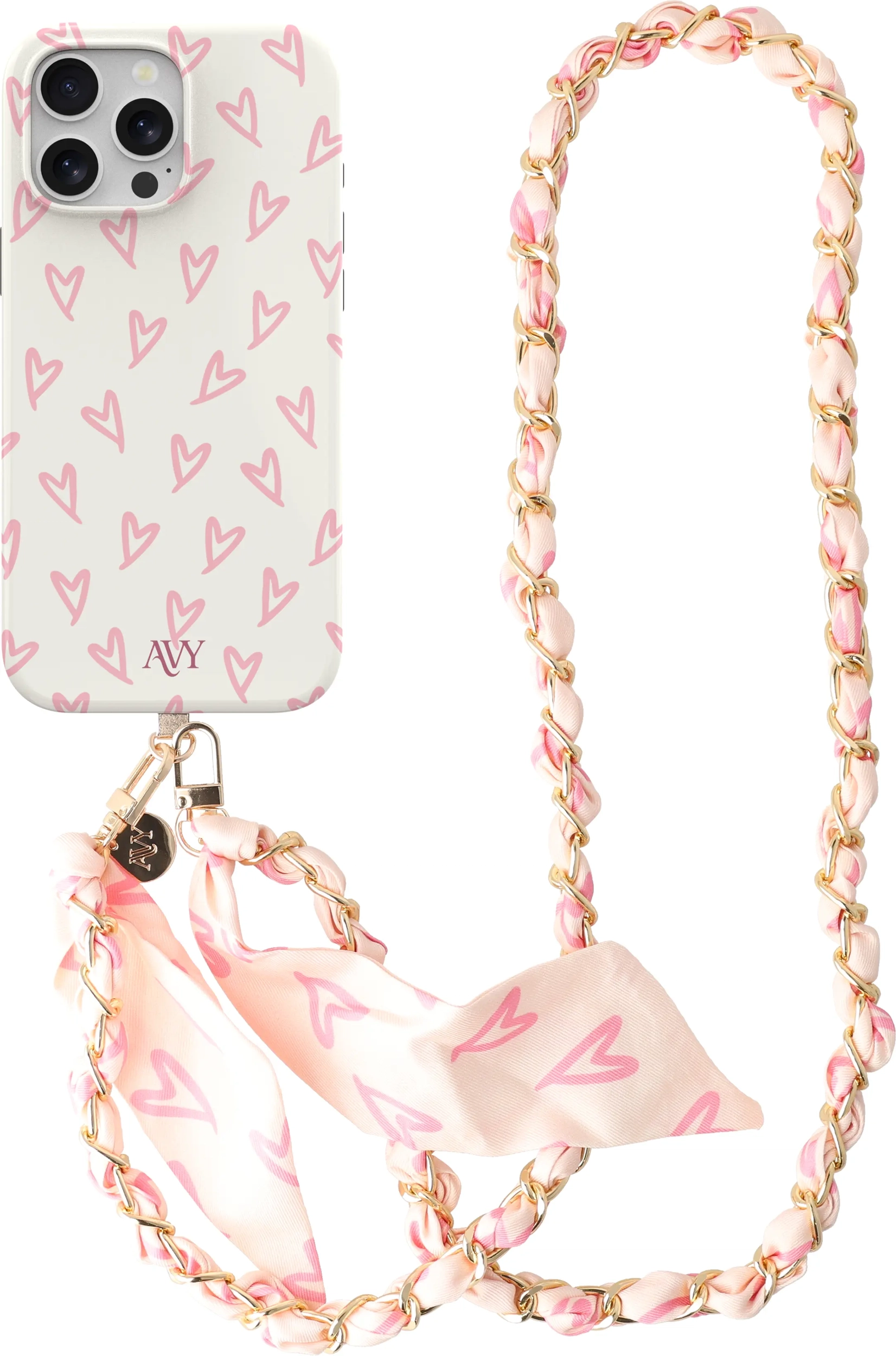 AVY Apple iPhone 12 / 12 Pro MagSafe Hoesje met Koord (120CM) Cupid Blush afbeelding 1