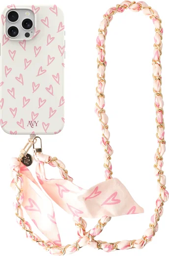 AVY Apple iPhone 12 / 12 Pro MagSafe Hoesje met Koord (120CM) Cupid Blush afbeelding 1