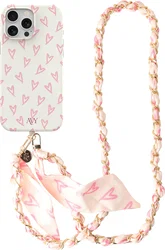 AVY Apple iPhone 12 / 12 Pro MagSafe Hoesje met Koord (120CM) Cupid Blush afbeelding