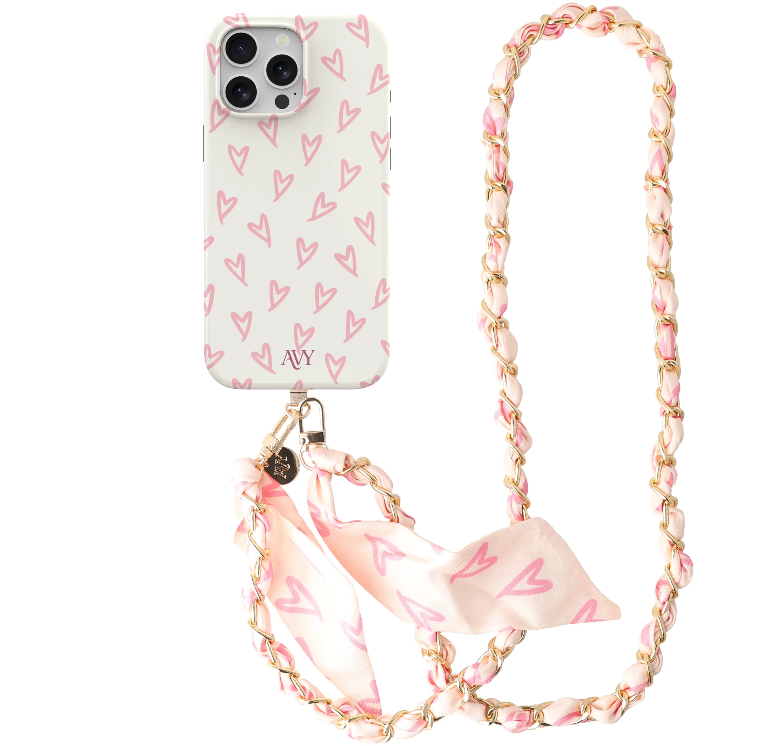 AVY Apple iPhone 12 Pro Max MagSafe Hoesje met Koord (120CM) Cupid Blush afbeelding 1