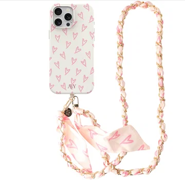 AVY Apple iPhone 12 Pro Max MagSafe Hoesje met Koord (120CM) Cupid Blush