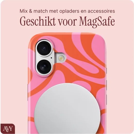 AVY Apple iPhone 17 MagSafe Hoesje met Koord (120CM) Rosé Twist afbeelding 5