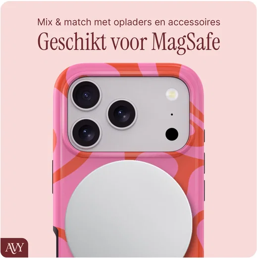 AVY Apple iPhone 17 Pro Max MagSafe Hoesje met Koord (120CM) Rosé Twist afbeelding 5