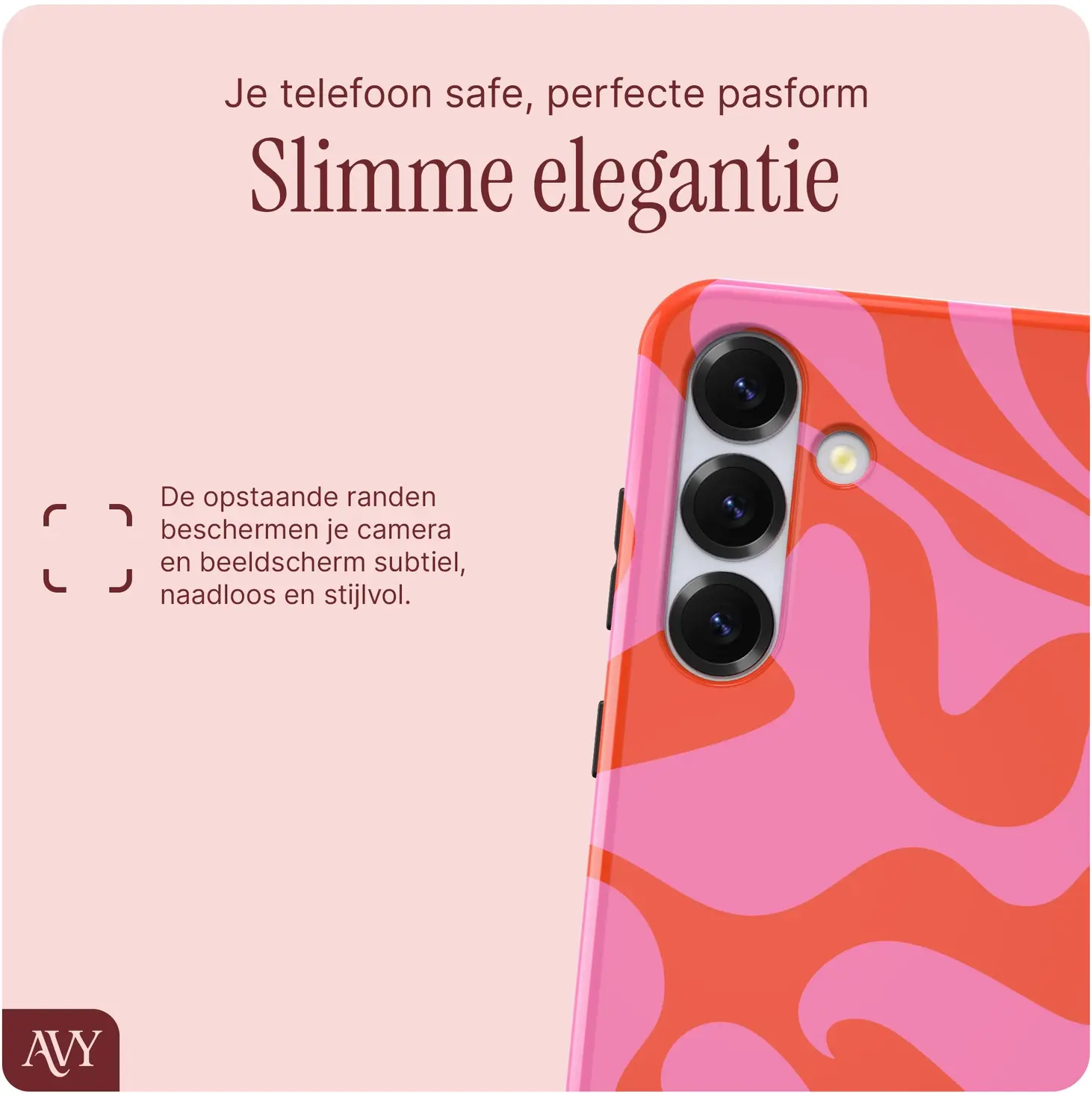 AVY Samsung Galaxy S25 MagSafe Hoesje met Koord (120CM) Rosé Twist afbeelding 5