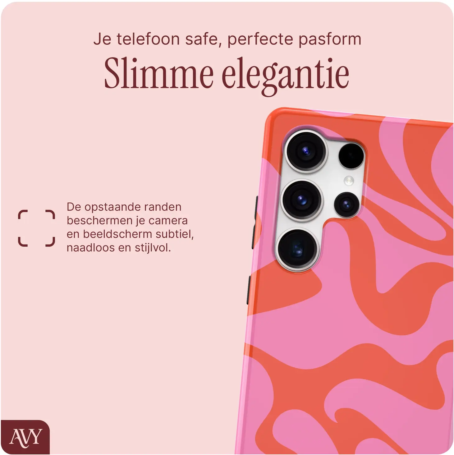 AVY Samsung Galaxy S25 Ultra MagSafe Hoesje met Koord (120CM) Rosé Twist afbeelding 5