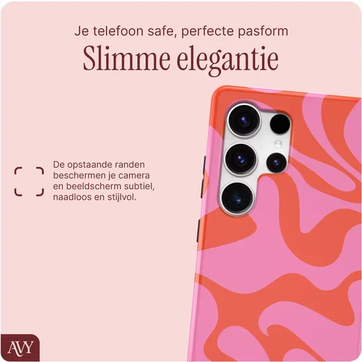 AVY Samsung Galaxy S25 Ultra MagSafe Hoesje met Koord (120CM) Rosé Twist afbeelding 5