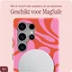 AVY Samsung Galaxy S25 Ultra MagSafe Hoesje met Koord (120CM) Rosé Twist afbeelding 4