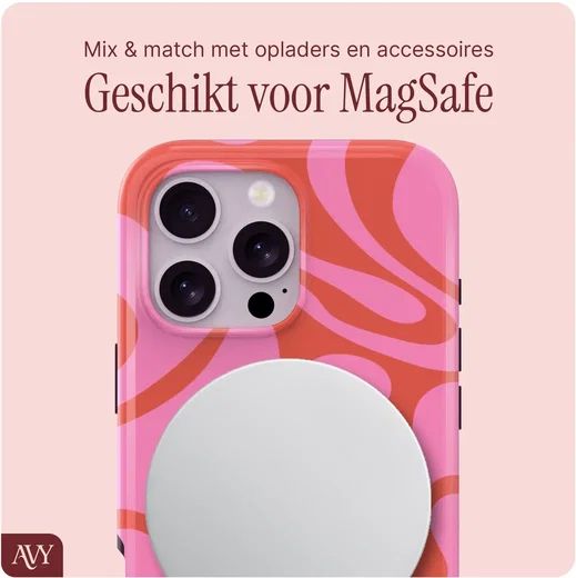 AVY Apple iPhone 16 Pro MagSafe Hoesje met Koord (120CM) Rosé Twist afbeelding 5