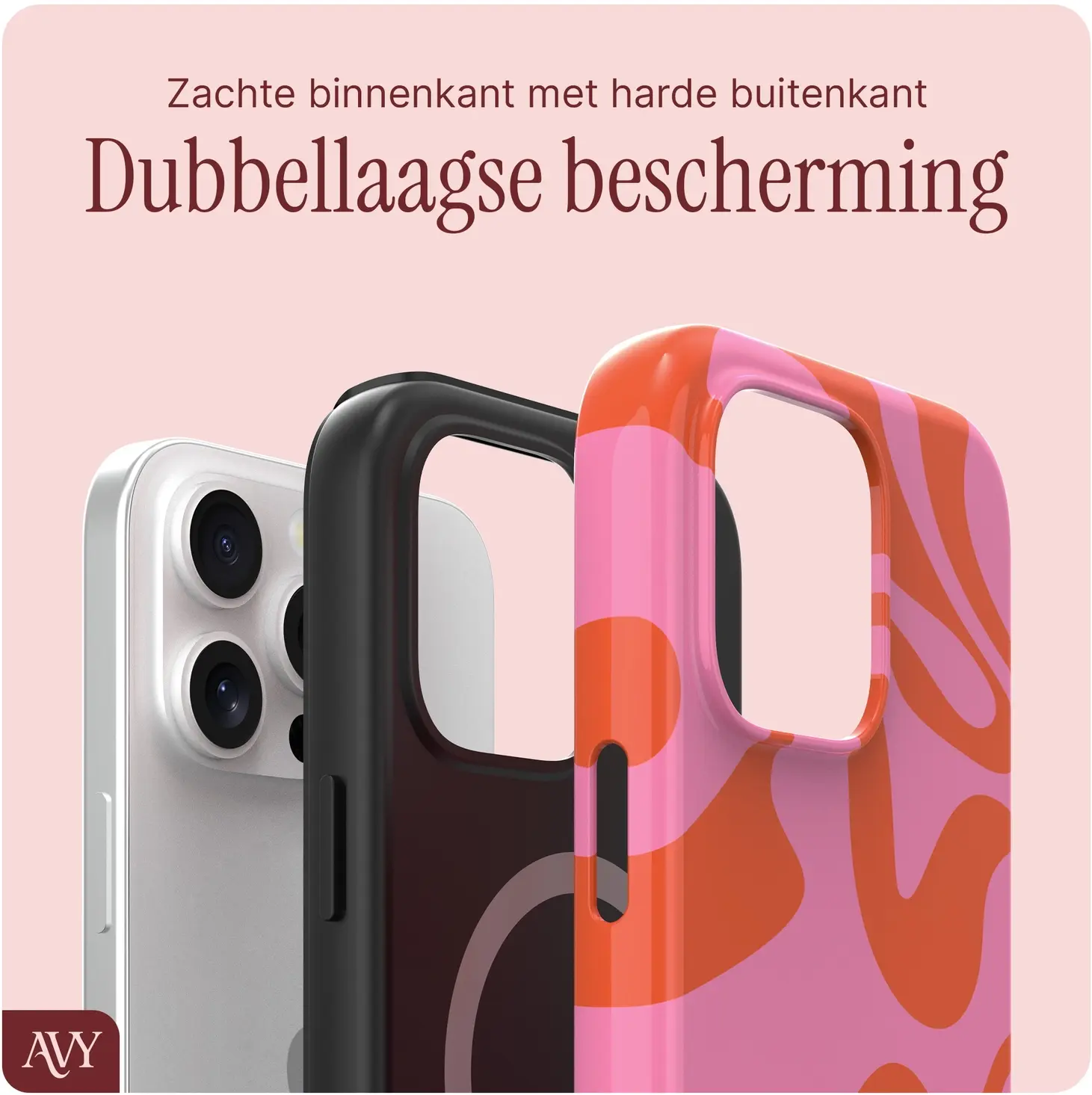 AVY Apple iPhone 16 Pro MagSafe Hoesje met Koord (120CM) Rosé Twist afbeelding 8