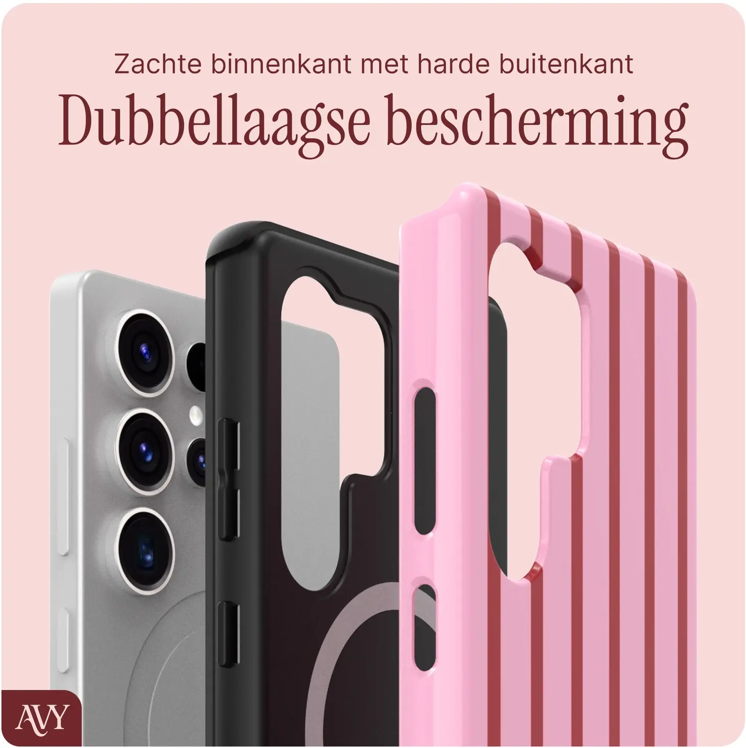 AVY Samsung Galaxy S25 Ultra MagSafe Hoesje met Koord (120CM) Linea Sol afbeelding 4