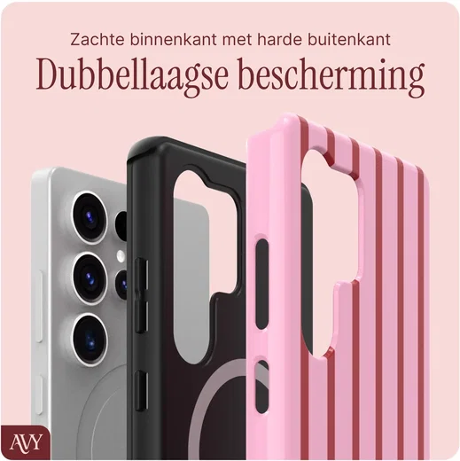 AVY Samsung Galaxy S25 Ultra MagSafe Hoesje met Koord (120CM) Linea Sol afbeelding 4