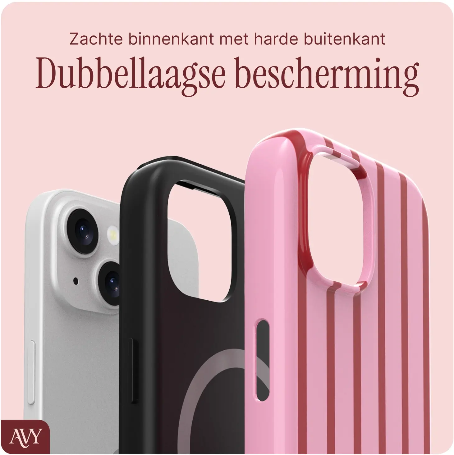 AVY Apple iPhone 15 MagSafe Hoesje met Koord (120CM) Linea Sol afbeelding 3