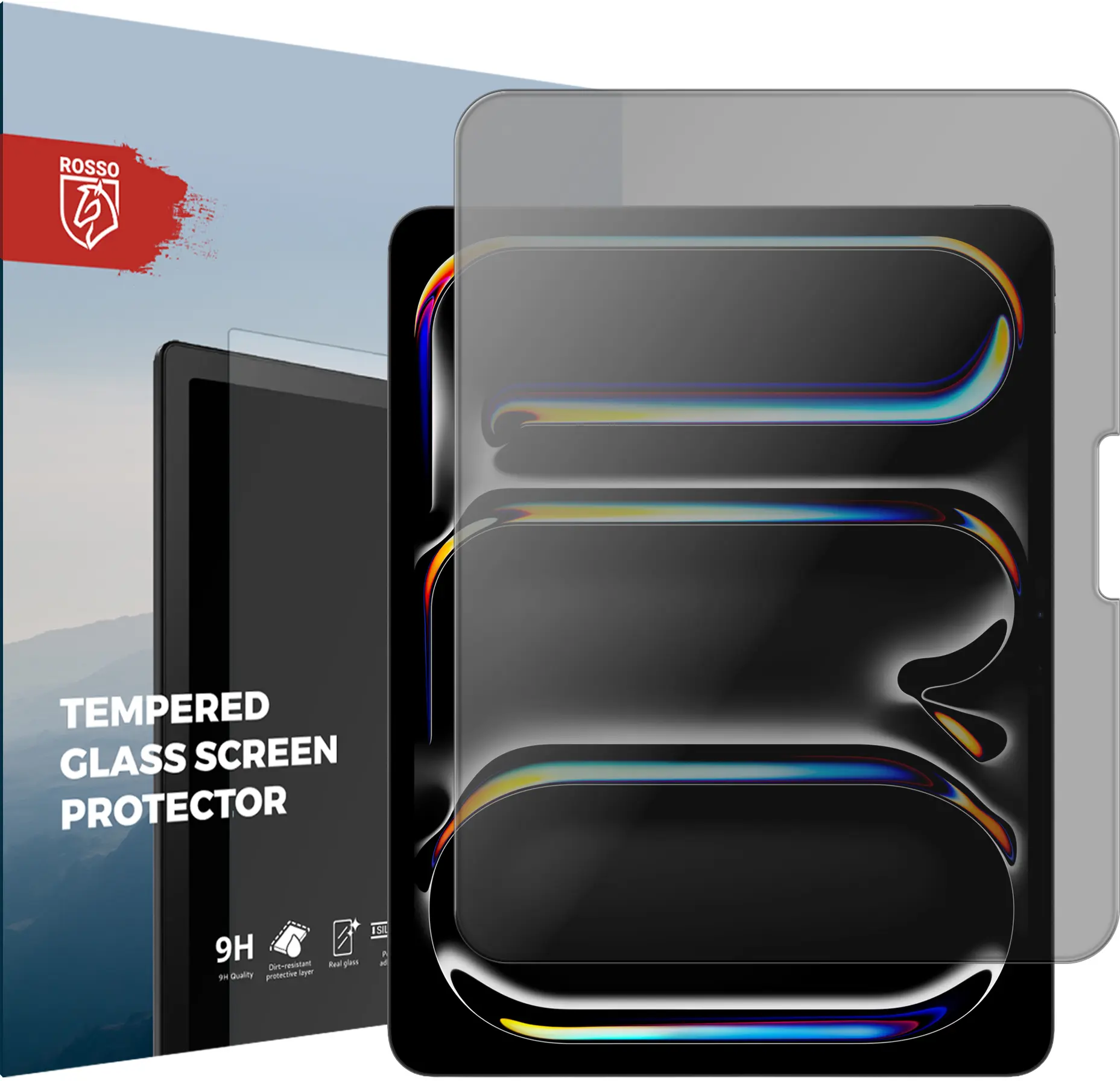 Rosso Apple iPad Pro 13 (2024/2025) 9H Tempered Glass Screen Protector Privacy afbeelding 1