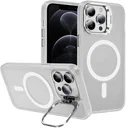 Apple iPhone 12 / 12 Pro Hoesje MagSafe Back Cover met Camera Stand Transparant
