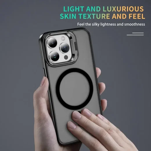 Apple iPhone 14 Pro Hoesje MagSafe Back Cover met Camera Stand Paars afbeelding 8