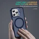 Apple iPhone 14 Pro Max Hoesje MagSafe Back Cover met Camera Stand Blauw afbeelding 8