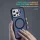 Apple iPhone 15 Pro Max Hoesje MagSafe Back Cover met Camera Stand Blauw afbeelding 7