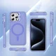 Apple iPhone 15 Pro Max Hoesje MagSafe Back Cover met Camera Stand Licht Paars afbeelding 7