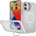 Apple iPhone 17 Hoesje MagSafe Back Cover met Camera Stand Transparant