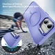 Apple iPhone 17 Hoesje MagSafe Back Cover met Camera Stand Licht Paars afbeelding 4