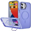 Apple iPhone 17 Hoesje MagSafe Back Cover met Camera Stand Licht Paars