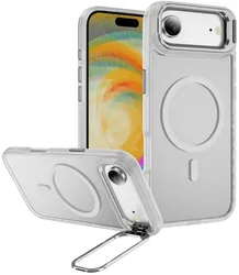 Apple iPhone Air Hoesje MagSafe Back Cover met Camera Stand Transparant afbeelding