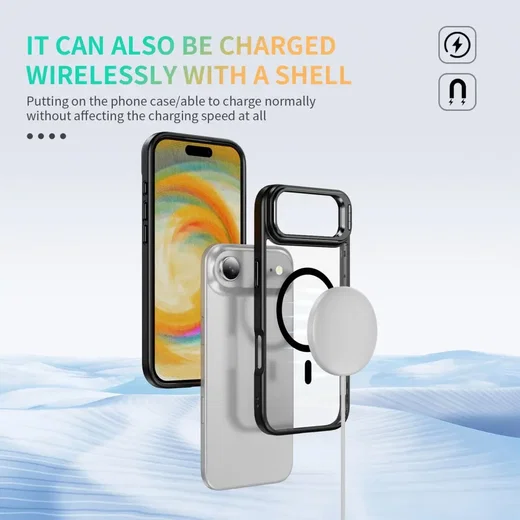 Apple iPhone Air Hoesje MagSafe Back Cover met Camera Stand Zwart afbeelding 8