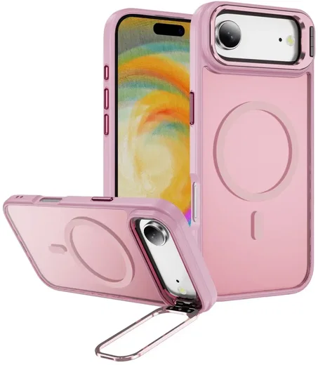 Apple iPhone Air Hoesje MagSafe Back Cover met Camera Stand Roze afbeelding 1